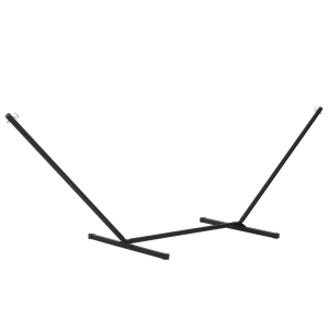 Outsunny Support pied de hamac structure robuste métal époxy noir dim. 3,60L x 0,92l x 1,15H m