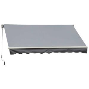 Outsunny Store Banne Manuel Gris 3,5 x 2,5 m