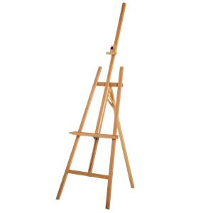 Homcom Chevalet d'Artiste Sur Pieds Inclinable Marron 65 x 68 x 230 cm