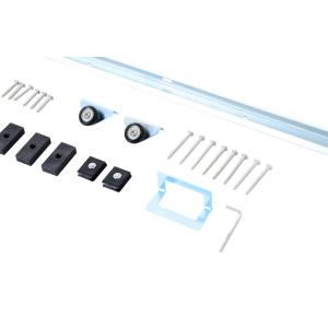 Homcom Kit de Montage Porte Coulissante Gris 68 x 34 x 16,5 cm