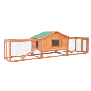 PawHut Clapier cage à lapins rongeurs XXL bois pin pré-huilé