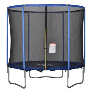 HOMCOM 244cm Trampoline for Kids and Adult with Safety Enclosure Net Spring Pad Waterproof Jump Mat for Outdoor Indoor Use
