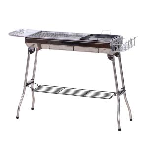 Outsunny Stainless Steel Portable Foldable Charcoal BBQ Barbecue Grill Outdoor Cooker for Camp Party Picnic