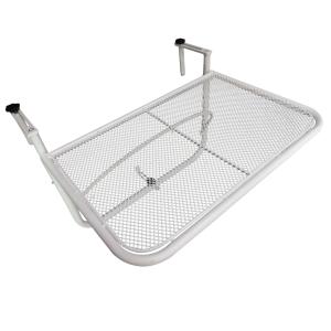 Outsunny Adjustable Balcony Hanging Rail Table Mini Wall Desk Drink Holer - White