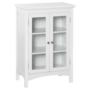 HOMCOM Kitchen Sideboard Storage Cabinet with Glass Door and Adjustable Shelf for ,Diningroom,Living Room
