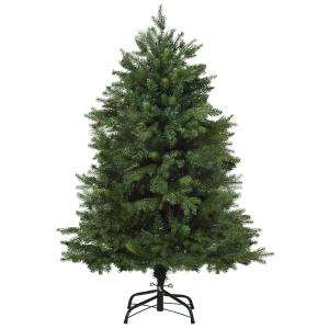 HOMCOM 1.2m Artificial Christmas Tree Holiday Home Indoor Decoration with Foldable Feet, Green