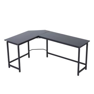 Vinsetto L-Shaped Gaming Desk Computer Desk Wood Corner PC Workstation Large Home Office Table Black