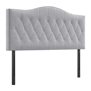 HOMCOM Bedhead Board Home Bedroom Decoration for 1.8m Bed w/ Sponge Filled, Grey