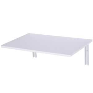 HOMCOM Mesa Dobrável de Parede Mesa Auxiliar Suspensa para Cozinha Sala de Jantar 60x40x20cm Branco