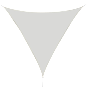 Outsunny Toldo Vela Triangular 5x5x5 m para Varanda Jardim Campismo Creme