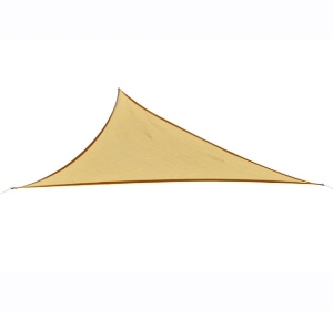 Outsunny Toldo Vela triangular 4x4x4m para Terraço Jardim Camping Cor Areia