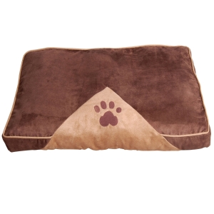 PawHut Cama para Animais de Estimação Cama para Cães e Gatos com Capa Removível e Lavável Antiderrapante 100x70x7cm Marrom