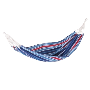 Outsunny Cama Rede para Campismo Praia Jardim Carga Máxima 210kg 210x150cm Azul e Vermelho