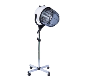 HomCom Secador de Cabelo de Coluna de Cabeleireiro com Pé e Viseira 1180 W Temperatura máxima de 70˚C Branco