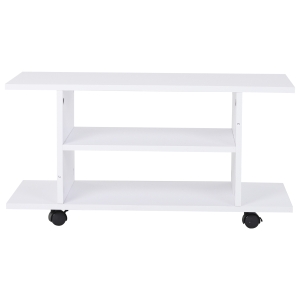 HOMCOM Armário de TV armário de madeira com rodinhas e estante Cor Branco 80x40x40 cm