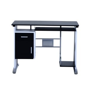 HOMCOM Secretária para Computador PC Gabinete Secretária 100 x 52 x 75 cm Escritório Mobiliário Madeira