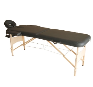 HOMCOM Marquesa dobrável e portátil de madeira acolchoada para fisioterapia esporte 182x60cm preta