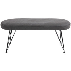 HOMCOM Banco de cama otomano Banqueta Sofá acolchoado com pernas de metal em grampo 106x35x45 cm cinza