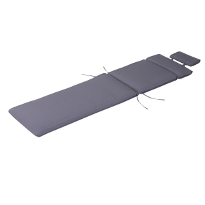 Outsunny Colchão Suave para Espreguiçadeira Almofada Dobrável Coberta Acolchoada para Exterior Cinza 198x53x5cm