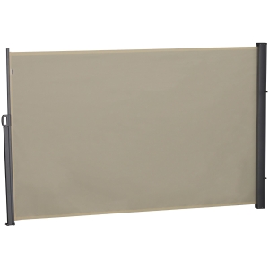 Outsunny Toldo Lateral Retrátil para Terraço Pátio ou Jardim Toldo de Privacidade para Exterior Dobrável 300x180cm Bege