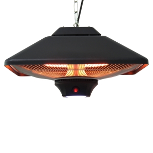 HOMCOM Aquecedor de Teto com Controlo Remoto 1000/2000W - 43x43x25cm