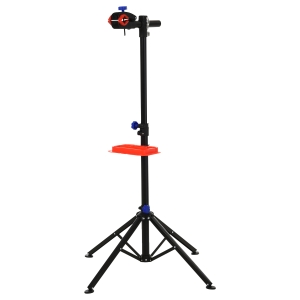 HOMCOM Suporte de Reparo de Bicicleta Dobrável e Estábulo Ajustável a 110-180 cm com 4 Pernas Preto