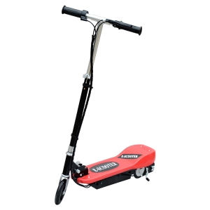 HOMCOM Trotinete Elétrica Dobrável para Crianças e Adolescentes acima de 7 Anos Velocidade de 10km/h Trotinete Elétrica com Guiador Ajustável e Freios Carga Máxima 50kg 78x37x89-95cm Vermelho