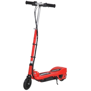 HOMCOM Trotinete Elétrica Criança De 7-14 Anos Dobrável Guiador Ajustável 12km/h Bateria Recarregável Carga 50kg Vermelho