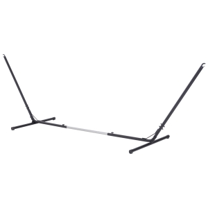 Outsunny Suporte para rede de jardim ajustável no comprimento 308-380x108x120 cm com bolsa de transporte Estrutura metálica para interior e exterior Máx. 120 kg