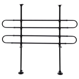 PawHut Grade de Segurança de Carro para Cães Ajustável em Largura e Altura 85-150x60x110cm Grade Separadora para Porta Malas de Carro Universal Metal Preto
