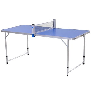 Outsunny Mesa Dobrável de Pingue-pongue Altura Ajustável em 3 níveis Multifuncionais Mesa de Piquenique com Pás e Bolas de Pingue-pongue 160x80x54 / 62 / 70cm Carga máxima 30kg