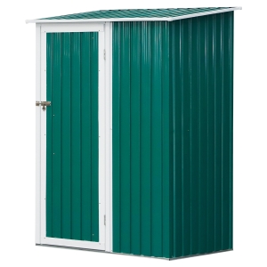 Outsunny Galpão de jardim com porta com trava 143x89x186cm