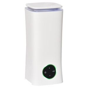 HOMCOM Humidificador Ultrasónico 2L Difusor de Aromas com 3 Modos de Pulverização 7 Cores LED Ultra Silencioso para Casa Escritório 15x15x34cm Branco