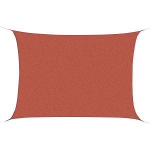 Outsunny Toldo vela retangular 4x6m para varanda Jardim Proteção UV resistente à água poliéster Vermelho