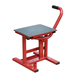 HOMCOM Plataforma Elevação para Motocicletas Macaco Elevador para Reparação Estacionar Aço 28x34x30-40cm Vermelho