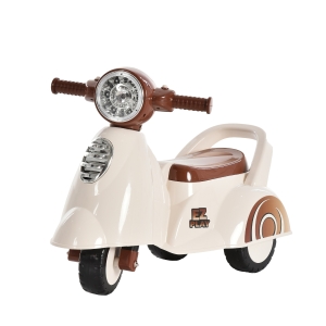 HOMCOM Andador de passeio para crianças acima de 1 ano Função de luz Música buzinha 66x33x47,7 cm Branco