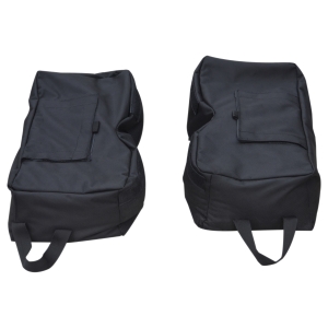 Outsunny Bolsas de Areia para Base de Chapéu de Sol Impermeável Desmontável Suporte para Chapéu de Sol 50kg 50x50x18cm Preto