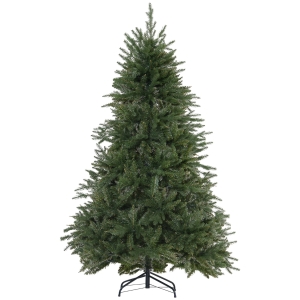 HOMCOM Árvore de natal Φ115x180cm Artificial Árvores Decoração de Natal com 1492 Ramos de Apoio em Metal