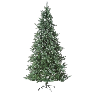 HOMCOM Árvore de natal de 210 cm 2012ramos com Suporte Metálico Árvore de Natal de ponta branca artificial Realista para interiores Φ130x210 cm