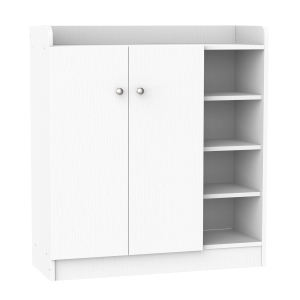 HOMCOM Sapateira armário de sapatos 4 Prateleiras para entrada corredor 83x30x90cm Branco