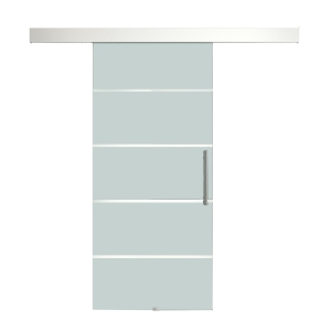 Porta de vidro deslizante Portas internas de vidro Porta deslizante em estilo de celeiro Porta de celeiro 75x210cm