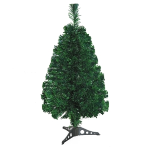 HomCom Árvore de Natal 90cm Artificial Árvore com Suporte Fibra Óptica 4 Cores Φ48x90 cm