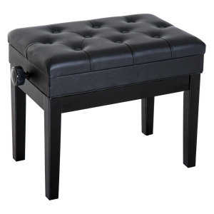 Homcom Banco para piano de tamborete com altura ajustável 54,5x33x48-58 cm