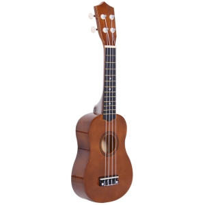 HOMCOM Ukelele de 21 Polegadas para Iniciantes com cordas de nylon 53x17.5x6.2cm marrom