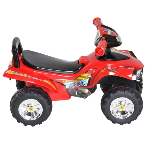 HomCom Mota Infantil Quad para crianças Carro sem pedais para bebê Brinquedo andador com buzina Música Luzes 60x38x42cm