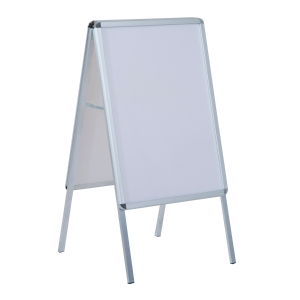 HomCom Painel Publicitário de Duas Faces - Cor: Branco - Alumínio e PVC - 64 x 8 x 121 cm