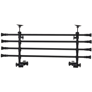 PawHut Grade de Segurança de Carro para Cães Ajustável em Largura e Altura 85-140x30x50cm Grade Separadora para Porta Malas de Carro Universal Metal Negro