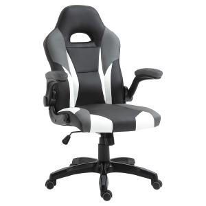 Vinsetto Cadeira gaming ergonômica para escritório giratória 360 ° com braços eleváveis 68x66x114-124 cm Preto