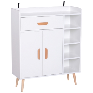 HOMCOM Aparador multiuso para cozinha sala de jantar 80x29,5x96cm branco