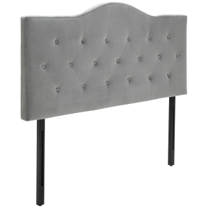 HOMCOM Cabeceira Cama 150 cm de madeira Acolchoado de Esponja Pernas de borracha 153x8x134cm Cinza